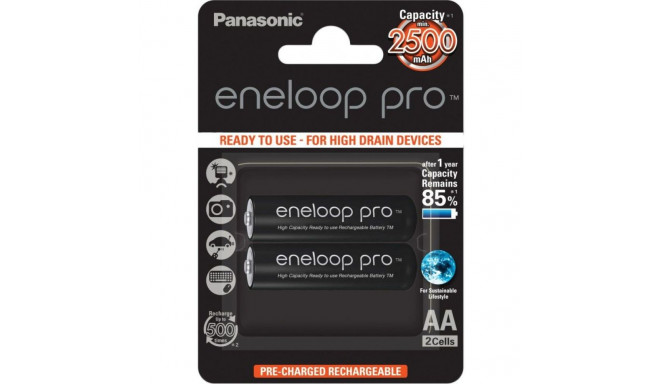 Taaslaetav patarei Panasonic Eneloop Pro AA 2500, 2tk