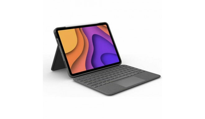 Bluetooth Klaviatuur, millel on Tahvelarvuti Tugi Logitech iPad Air 4th Gen Hall AZERTY