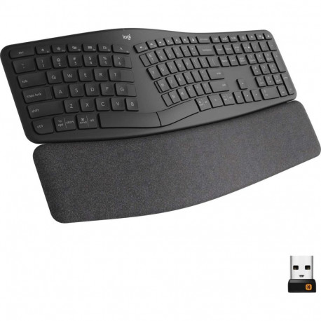 Logitech Ergo K860 keyboard RF Wireless + Bluetooth English Graphite