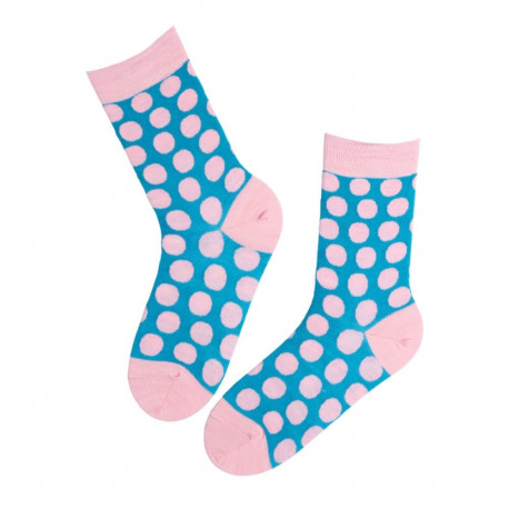 SOKISAHTEL POPPY sinised täpilised meriinovillased sokid 444, 446