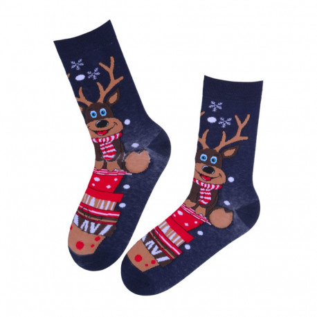 SOKISAHTEL CHRISTMAS põhjapõdraga puuvillased jõulusokid 444, 446