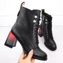 D&A S.Barski ankle boots with decorative heel Premium Collection W MR880-132 OLI270 (37)