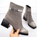 D&A S.Barski ankle boots with decorative heel Premium Collection W MR880-018 OLI269C (37)