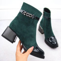 D&A S.Barski ankle boots with decorative heel Premium Collection W MR880-018 OLI269B (39)