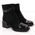 D&A S.Barski ankle boots with decorative heel Premium Collection W MR880-018 OLI269A (39)