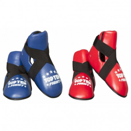 Masters Top Ten OSTT-PU "Fight" Foot Guards (Wako Approved) 030643-02M (czerwony+M/L)