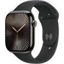 "Apple Watch Series 10 GPS + Cellular 46mm Slate Titanium Case with Black Sport Band - S/M"