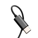 Joyroom Earphone Wired In-Ear Metal Headphones with Remote and Microphone, Type-C USB, Black EU (JR-