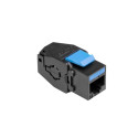 Modularpesa RJ45 Cat6 varjestamata tööriistavaba must