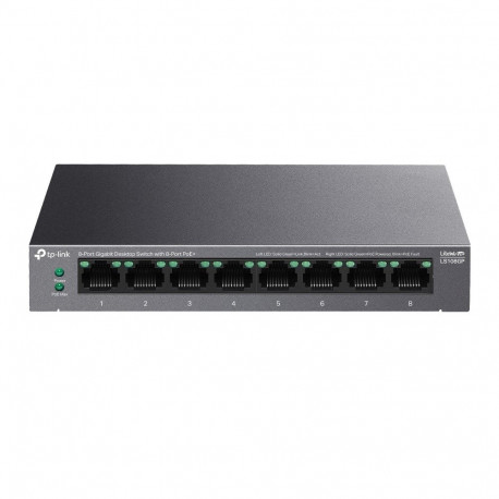 TP-Link võrgulüliti LiteWave 8-Port Gigabit lauapealne 8-Port PoE+