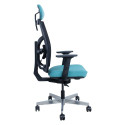 Task chair TUNE teal blue/black