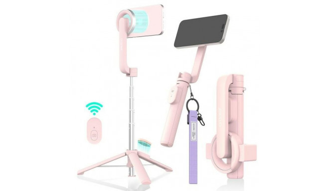 Araree Selfie Stick Bluetooth Magfie Pod pink MagSafe Tripod AR60-01727D
