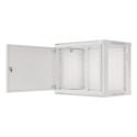 RACK CABINET 19" WALL-MOUNT 9U/600X450 FOR SELF-ASSEMBLY WITH METAL DOOR GREY LANBERG (FLAT PACK)