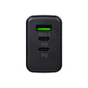 Võrgulaadija USB + USB-Cx2 pesa QC+PD 40W