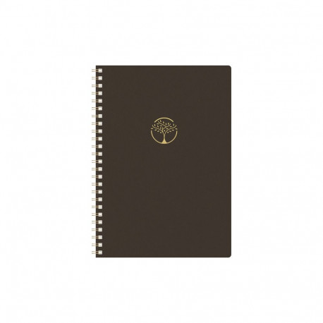 Raamatkalender UNIKA Spiral Kartong Nädal H tumepruun 2026a