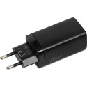 iBOX GaN charger iBOX C-65 PD65W 1x USB-A 2x USB-C 5 A (ILUC65B)