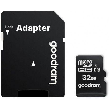 Goodram memory card microSDHC 32GB C10 + adapter