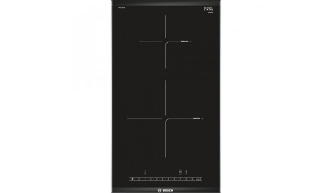 Bosch PIB375FB1E hob Black, Stainless steel Built-in Zone induction hob 2 zone(s)