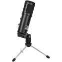 LORGAR Soner 313, Gaming Microphone, USB condenser microphone with Volume Knob & Echo Knob, Frequenc