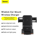 BASEUS car holder with wireless charging automatic for windshield / console 15W SUDD000001 black