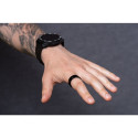 Smart Ring R11M- smart steel ring with charging box Size 7 (17.3mm), black