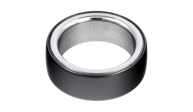 Smart Ring R8 - smart ceramic ring with charging box Size 22mm black