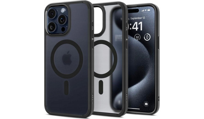 SPIGEN case ULTRA HYBRID MAG compatible with MagSafe for IPHONE 16 Pro Max frost black