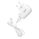 BLUE STAR LITE travel charger 1A 5W USB A + cable USB A to Lightning TFK-TC-1095B white