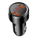 BASEUS car charger 2 x USB A with digital display PD QC4.0 5A 45W CCMLC20A-01/BS-C20A black