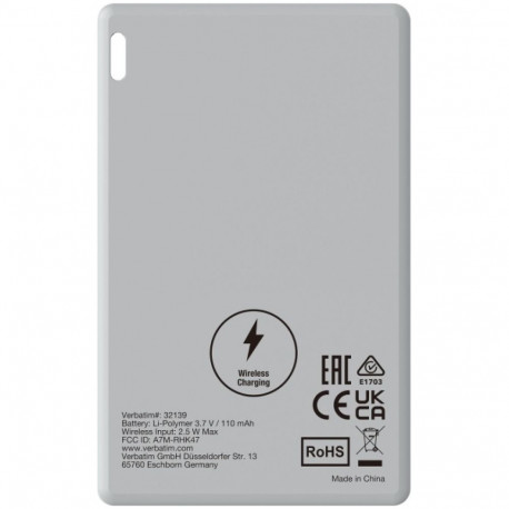 Verbatim My Finder Card Bluetooth Silver - Tracking Device MYFCR-01S 32139