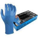 Disposable nitrile gloves M-Safe Grippaz 306B, 300mm long, 0,15mm thick, blue, 50pcs box, size 9/L