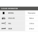 Velcro ONE-WRAP cable tie Releasable cable tie Polypropylene (PP), Velcro Black 100 pc(s)
