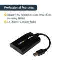 StarTech.com USB 3.0 to HDMI Adapter - DisplayLink Certified - 1080p (1920x1200) - USB Type-A to HDM