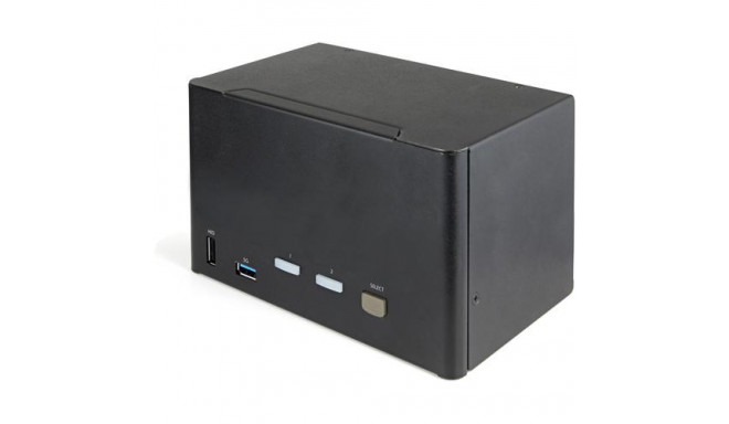 StarTech.com 2 Port Quad Monitor DisplayPort KVM Switch - 4K 60Hz UHD HDR - Desktop 4K DP 1.2 KVM wi