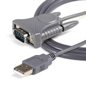 StarTech.com 3ft (91cm) 1-Port USB to Serial Cable, DB9/DB25 RS232 to USB Converter, Prolific, USB t