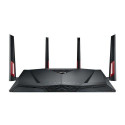 ASUS RT-AC88U wireless router Gigabit Ethernet Dual-band (2.4 GHz / 5 GHz) Black, Red