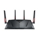 ASUS RT-AC88U wireless router Gigabit Ethernet Dual-band (2.4 GHz / 5 GHz) Black, Red