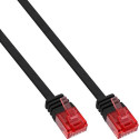 InLine Flat Ultraslim Patch Cable U/UTP Cat.6 Gigabit ready black 1.5m