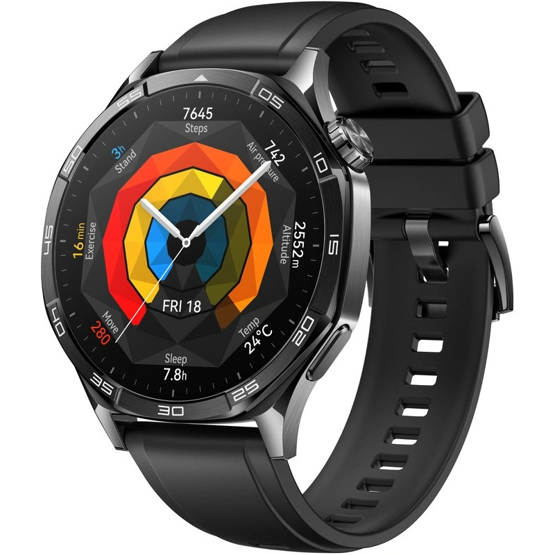 Huawei Watch GT 5 46mm, roostevaba teras/must