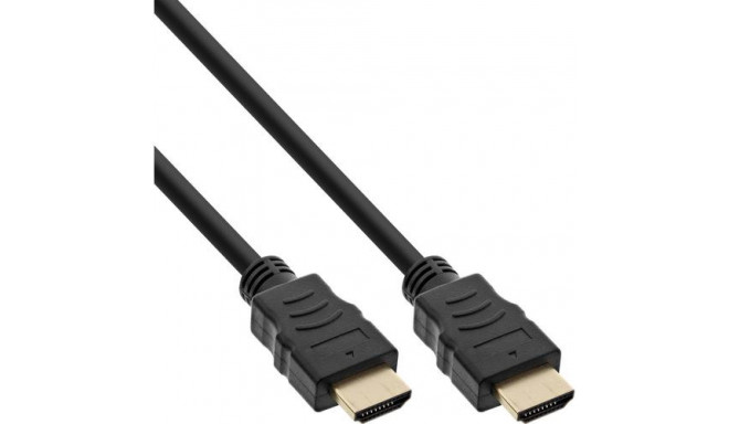 InLine High Speed HDMI Cable with Ethernet, M/M, black, golden contacts, 5m