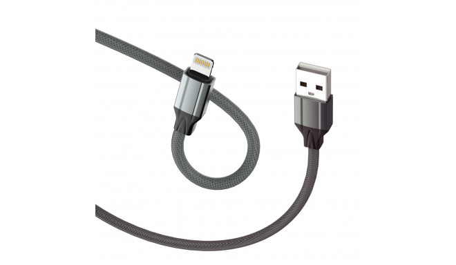 D-Fruit кабель USB-A - Lightning 2 м, серый (DF121)