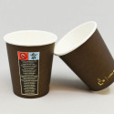 Coffee cup COFFEE 4 YOU 250ml, ø 80mm, brown, cardboard, pack of 100