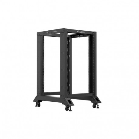 OPEN RACK 19" 18U 600X800 BLACK LANBERG (FLAT PACK)