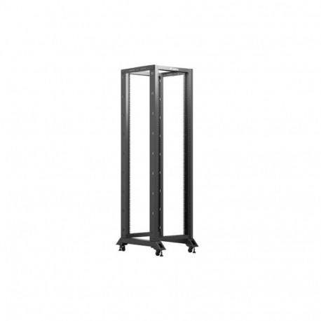 OPEN RACK 19" 42U 600X800 BLACK LANBERG V2 (FLAT PACK)