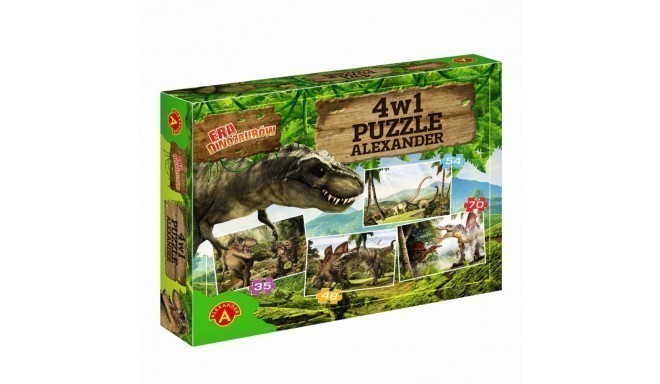 Puzzle 4w1 - Era dinozaurów