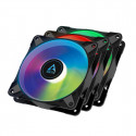 Arctic P12 PWM PST A-RGB 0dB -ventilaatorikomplekt, 120 mm, must, 3-pack