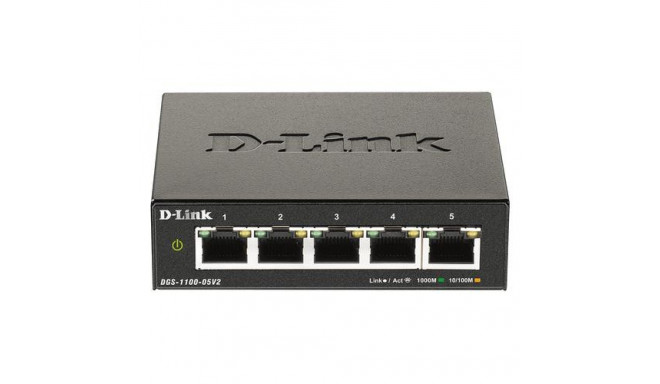 D-Link DGS-1100-05V2/E network switch Managed L2 Gigabit Ethernet (10/100/1000) Black