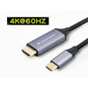 Conceptronic USB-C to HDMI Cable, Male to Male, 4K 60Hz