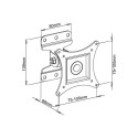 Techly Wall Support for LCD LED 13-30" Full Motion White" ICA-LCD 201WH