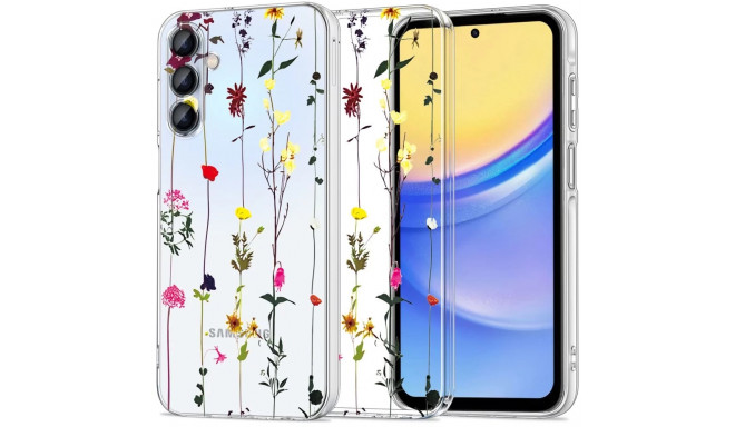 Tech-Protect kaitseümbris FlexAir+ Garden Floral Samsung Galaxy A35 5G, läbipaistev